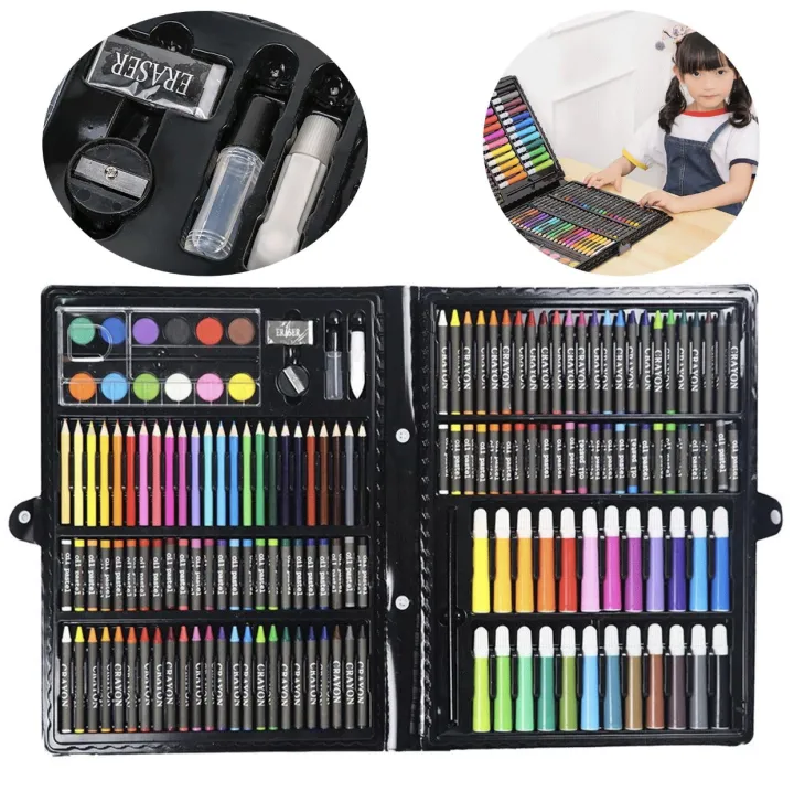 168PCS%20Paint%20Brush%20Set%20Children's%20Painting%20Stationery%20Watercolor%20Crayon%20Colored%20Pencil%20Art%20Supplies%20for%20Children's%20Gifts%20168pcs%20Drawing%20Pen%20Art%20Set%20Kit%20Painting%20Sketching%20Color%20Pencils%20Crayon%20Oil%20Pastel%20Water%20Color%20Glue%20with%20Case%20for%20Children%20Kids%20-%20Image%205