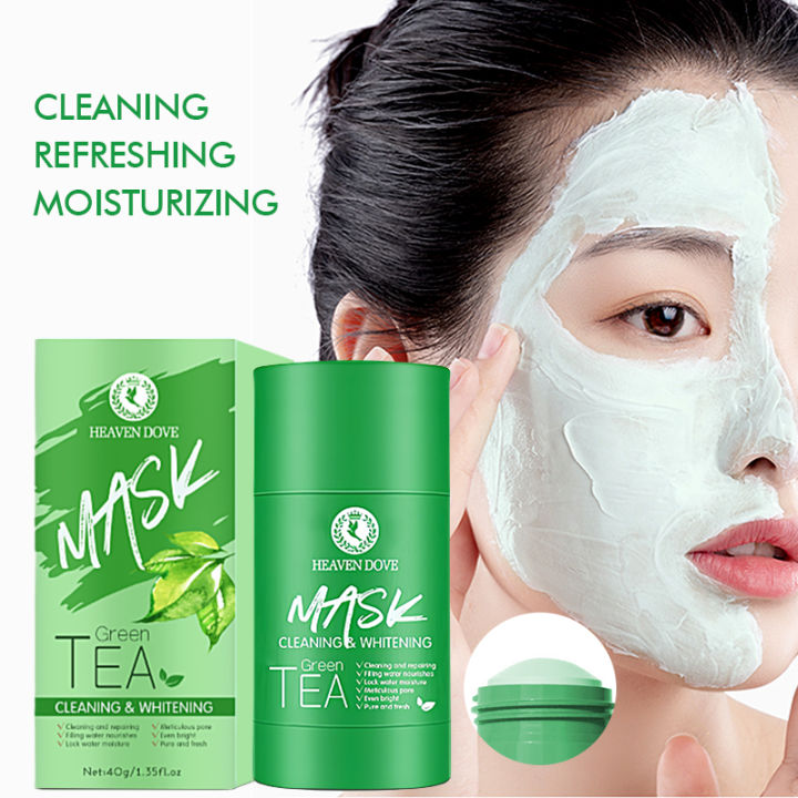HEAVEN DOVE Mask Stick Solid Facial Mask Deep Cleansing Moisturizing Oil Control Skin Care 3 Type Green Tea Charcoal Vitamin C