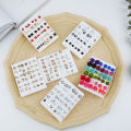 18 Pairs Random Mix Styles and Colors Fashion Glue Needle Earrings Set Flower Fruit Stud Earrings. 