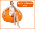Inflatable Sofa Single Inflatable Chair, Air Sofa Inflatable Lazy Sofa Chair Bean Bag Gamer Recliner, Inflatable Lazy Sofa Washable Living Room Lounger Bedroom Bean Bag Chair Ultra Soft (Orange). 