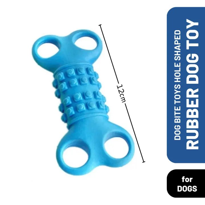 Rubber Dog Bite Toy Hole Shaped for Dogs & Puppies