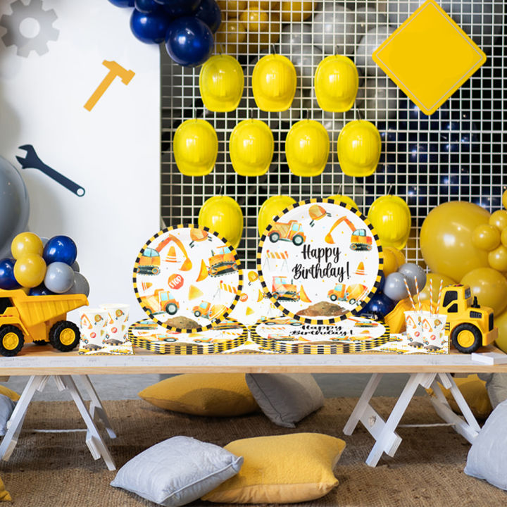 Construction%20Disposable%20Tableware%20Birthday%20Party%20Decor%20Kids%20Boy%20Engineering%20Vehicle%20Theme%20Tableware%20Party%20Supplies%20Baby%20Shower%20-%20Image%204
