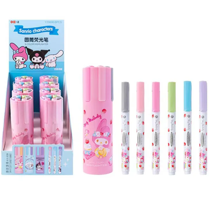 3%20Styles%20Cute%20Sanrio%20Highlighter%20Pen%20Set%20Mymelody%20Kuromi%20Cinnamoroll%20Markers%20Stationery%20Multifunction%20Highlighters%20With%20Stamp%20-%20Image%202