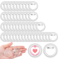 50Pcs Clear Pins Buttons Badges Button Pins for DIY Crafts. 