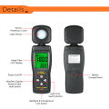 Luminometer Smart Sensor Mini Digital Illuminometer LCD Display Handheld Lux Meter Photometer Light Meter 0-200000 Lux KK TOOLS. 