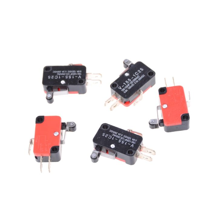 5Pcs%20SPDT%20V-155-1C25%20Short%20Hinge%20Roller%20Lever%20Control%20Limit%20Micro%20Switch%20Encounter%20-%20Image%203