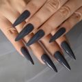 Stiletto Mirror Red Light Gossy Red Color Fingernails Sharp Nails Art Medium Size Wholesale Manicure Full Cover With Tabs. 