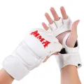UFC MMA Thick Boxing Gloves Taekwondo Sports Leather Half Finger Glove Muay Thai Glove Sandbag Gloves Professional TKD Training Equipment. 