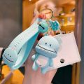 James Family Cute Cartoon Key Chain Silicone Panda Cat Lion Tiger Rabbit Dinosaur Doll Car Key Ring Women Bag Charm Pendant. 