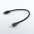 【VogueVenture】1pc Mini USB Type B 5 Pin Male To Micro B Male 5 Pin Converter OTG Adapter Lead Data Cable 25cm. 