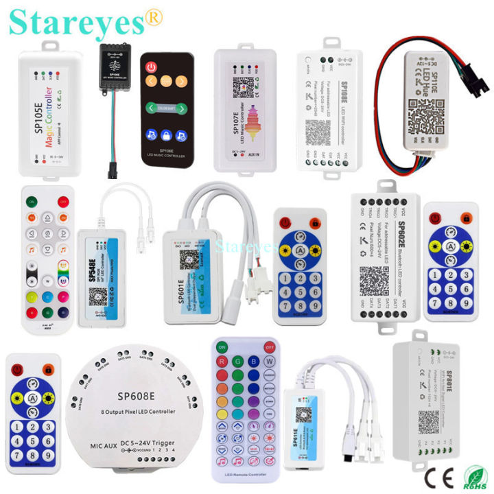 Color LED Strip Controller SP105E SP106E SP107E SP108E SP110E SP511E SP601E SP602E SP608E SP611E WS2811 WS2812B UCS1903 IC