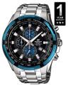 Casio Edifice Black Blue Metal Analog Watch For Men. 