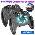 For PUBG Mobile Joystick Controller L1R1 Trigger Gamepad for COD iOS Android Six 6 Finger Mobile Gamepad Cooling Fan. 