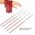 5Pcs Professional Handle Design Beading Needles Convenient Tools Crochet Hooks Beading Tools Beads Threading. 