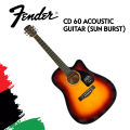 Fender CD60CE Cutaway Dreadnought Acoustic Guitar - Sunburst. 