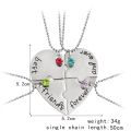 4 Pieces/Set Best Friend Necklace Fashion Ladies Pendant Necklace Bff Jewelry Matching Necklace Couple Friendship Necklace Gift. 