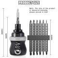 LeiyanOriginal mini screwdriver Mini Ratchet Screwdriver Rotating Handle Set CRV Telescopic Detachable Multi Shaped Short Handle Cross Triangle Head Repair Tool. 