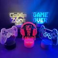 lights for decoration 3D LED Gaming Setup RGB Lamp USB Powered Gaming Room Children's Lamp Bedroom Night Lights LED Table Lamp Indoor Lighting Gifts. 