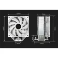 COOLMOON AOSOR AS600 CPU Cooler ARGB 6 Heat Pipe CPU Radiator CPU Cooler Fan Hydraulic Bearing PWM for Multi-Platform I7,White. 
