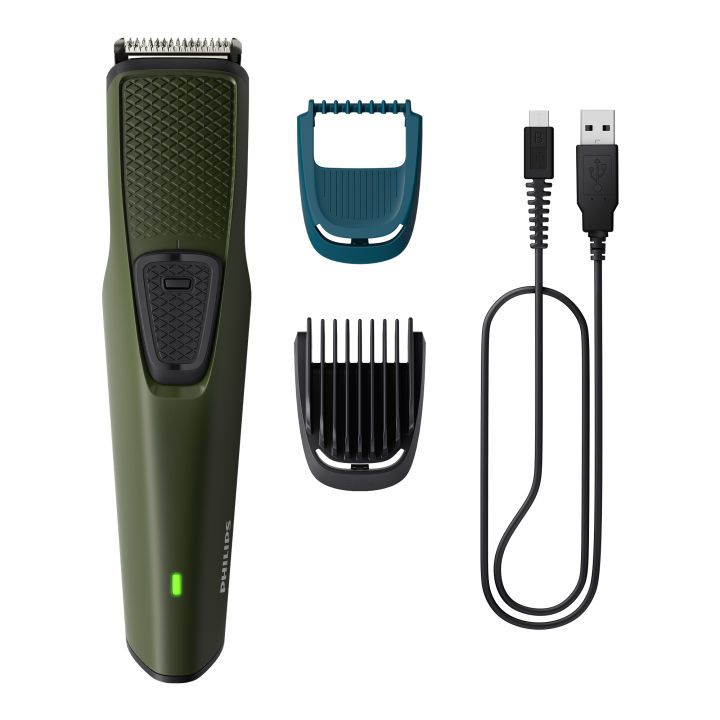 Philips Rechargeable Cordless Wet & Dry Trimmer Skin-Friendly Beard Trimmer for Men | Dura Power Technology | 30mins Runtime with Charging indicator and Travel lock | 2 Year Warranty | BT1230/18