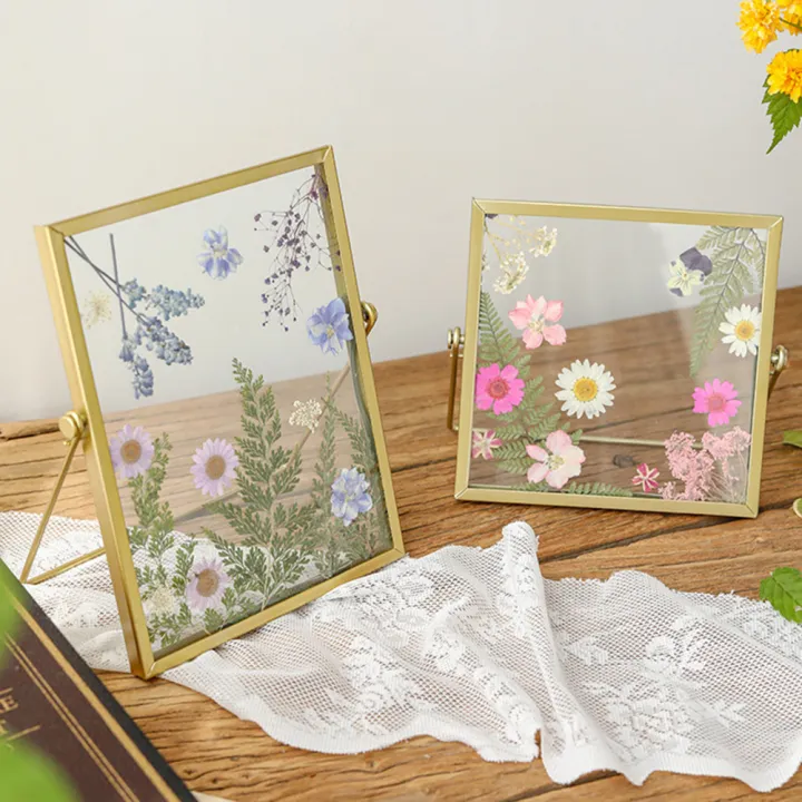 4%20Inch%206%20Inch%20Diy%20Glass%20%20Frame%20Handmade%20Creative%20ple%20Dried%20Flower%20Picture%20Frame%20Minimalist%20Table%20Ornament%20frame%20size%20-%20Image%208