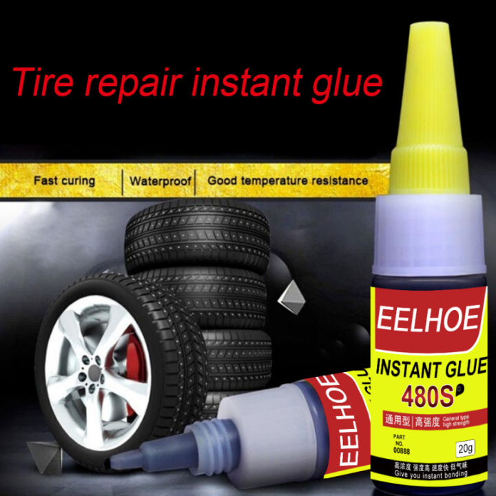 20g New Black Super Glue Car Rubber Repair Tire Glue 480S Car Adhesives Tire Repair Glue Sealer Window Speaker Seal Tire Repair Glue