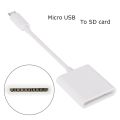 【white 】 Card Reader Micro To Secure Digital Cards Phone OTG Adapter Cable For for Samsung port mobile phone. 