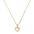 Gold plated Guaranteed Stylish 01mm box Chain Beautiful Design With Dolphin Harte Fixed Stone Pendant. 