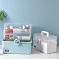 First aid kit portable large-capacity medicine box with handle multi-functional household convenient medicine storage box. 