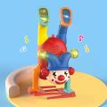 Electric Dancing Walking Clown Toy with Music and LED Light up Musical Upside Down Clown Toys Fun Moving Toy for Babies. 