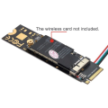 (GGBR)-Adapter Card -Key Wireless Card Desktop Drive-Free BCM943602CS to Pcie .2 Ngff for Bluetooth Module. 