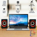 HT208 Heavy Bass Multimedia Speaker with Surround Subwoofer Laptop Speaker & Desktop Speaker. 