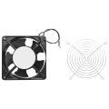 AC 220-240V 0.14A 120mmx120mm Metal Computer CPU Fan Black. 