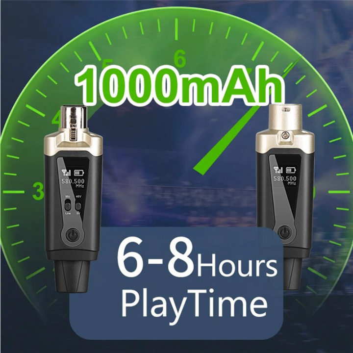 Wireless%20Microphone%20System%20XLR%20Mic%20Converter%20Adapter%20UHF%20Automatic%20Transmitter%20Setup%20for%20Condenser%20Dynamic%20Mic%20Metal%20-%20Image%206