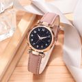 Casual Romantic Starry Sky Watches For Women Fashion Leather Band Quartz Wrist Watch Women Watches Ladies Clock. 