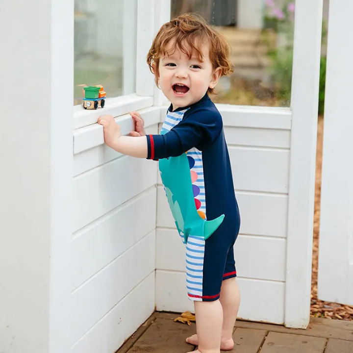 Cute%20Baby%20Swimsuit%20Children's%20Long-Sleeved%20One-Piece%20Toddler%20Kid%20Baby1-3Year-Old%20Cartoon%20Shark%20Dinosaur%20Swimming%20Suit%20-%20Image%208