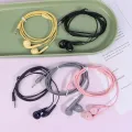 U19 Smooth Surface Wired Earphones Super Bass 3.5mm Headphones With Built-in Mic Hands Noise Canceling Earbuds Music Headset. 