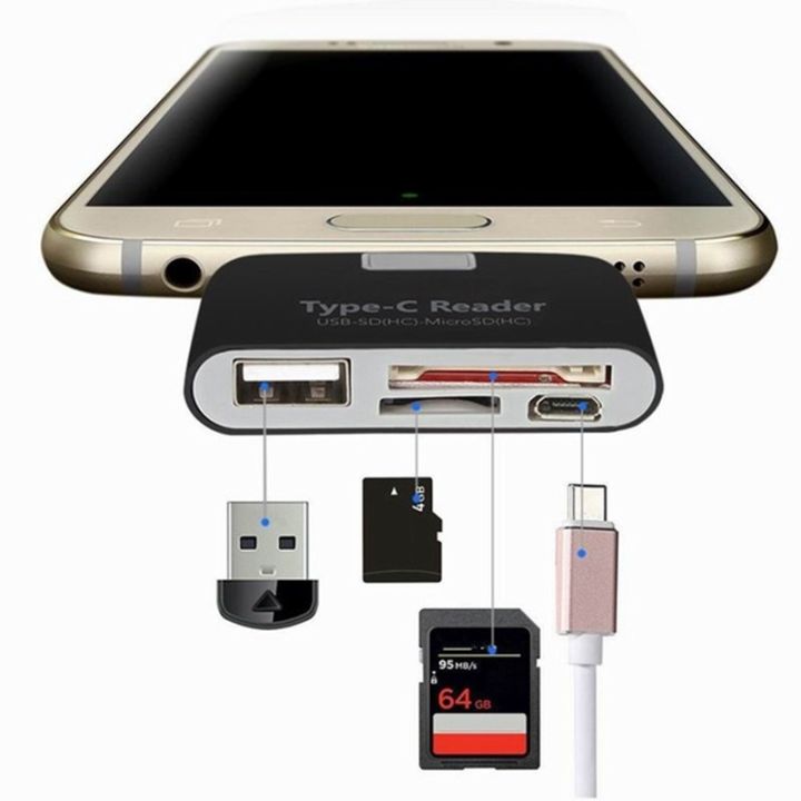 OTG/TF/SD%20Smart%20Card%20Reader%20Adapter%20with%20Micro%20USB%20Charge%20Port%20Multi-functional%20HUB%20Docking%20Station(Black%20Color)%20-%20Image%204