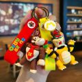 【hot】 Super Mario Series Keychain Mario Bros Luigi Toad Yoshi Bowser Action Figure Model PVC Decorations Cartoon Doll Pendant Toys Gif. 