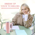 Letter Charm Accessories for -Tumbler for Women Girls,K. 