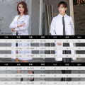 White Gown Short Sleeve Doctor's Overall Female Physical Therapist Doctor's Clothes Summer Thin Laboratory Nurses' Uniform Work Clothes Long. 