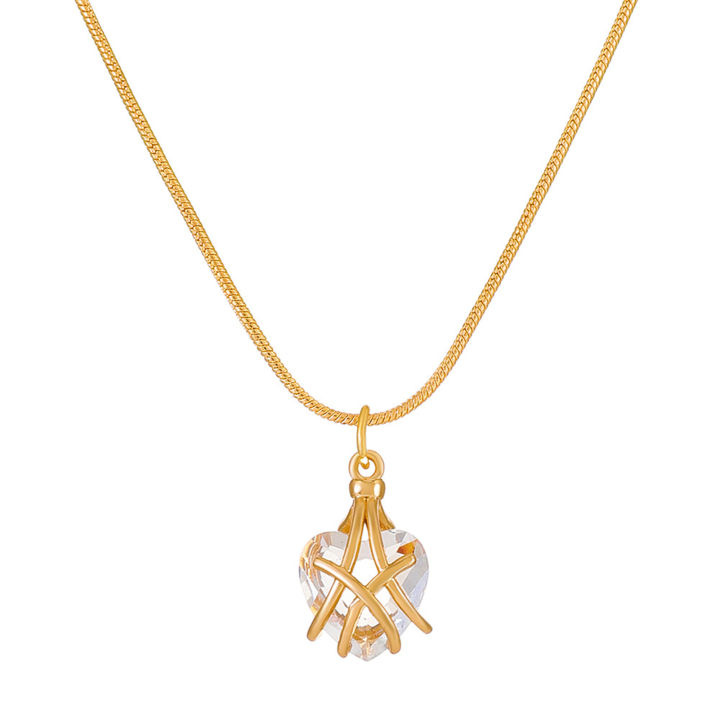 Bright%20Luster%20Adjustable%20Exquisite%20Women%20Necklace%20Geometry%20Heart%20Shape%20Shining%20Faux%20Gem%20Pendant%20Necklace%20Jewelry%20Accessories%20-%20Image%206