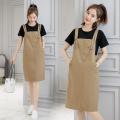 2023Spring and Summer New Korean Style Student Suspender Dress Women's Small Western Style Age-Reducing Loose Slimming Suspender Dress. 