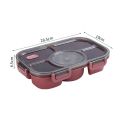 Partitioned Microwave Dinning Plate Office Worker Portable Seal with Lid Student with Bowl Simple Lunch Box Heating Separated. 