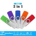 【128GB 360° Rotate OTG USB Flash drive cle 64G USB 2.0 Smart Phone pen drive 4g 8g 16g 32g micro usb memory storage devices U disk. 