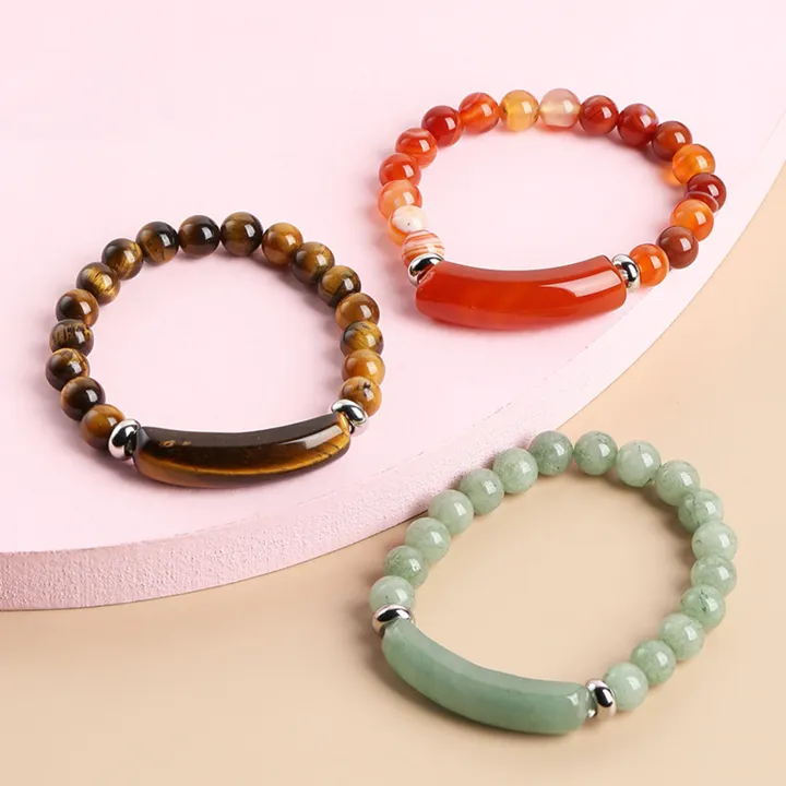 Women%20Bracelet%208mm%20Round%20Beads%20Natural%20Stones%20Elegant%20Pink%20Faux%20Crystal%20Bridge%20Ladies%20Bracelet%20Fashion%20Jewelry%20-%20Image%202