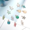 13Pcs/set Conch Seashell Enamel Charms Pendants -DIY Bracelet Necklace Handmade Jewelry Making Accessories. 