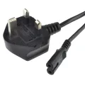 LED TV Power Cord Cable AC 3 Pin to 2 Pin Plug 1.5M with 13A Flug (TV/ Laptop/ PS4/ PS3/ PS2). 