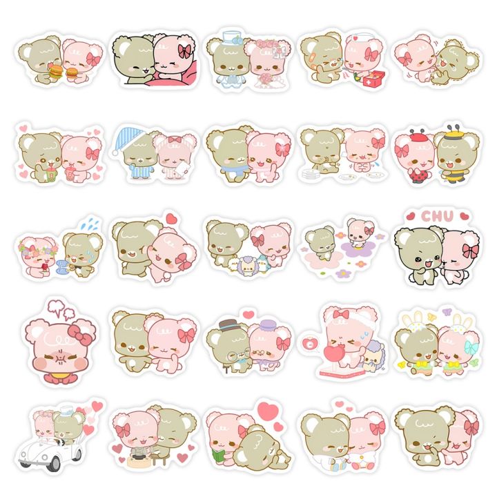 20/40/60pcs%20Sugar%20Cubs%20Stickers%20Cute%20Bears%20Lovely%20Couple%20Stickers%20for%20Laptop%20Scrapbook%20Journal%20Kids%20Girls%20Boys%20Stickers%20-%20Image%204