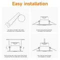 CANMEIJIA UltraThin Round Downlights 5W /9W/12W LED Recessed Downlight Ceiling Light Pin Light Panel Light No Ratings. 